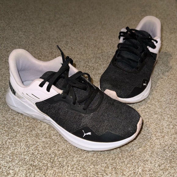 Puma Shoes - Puma Charcoal and White Athletic Shoes